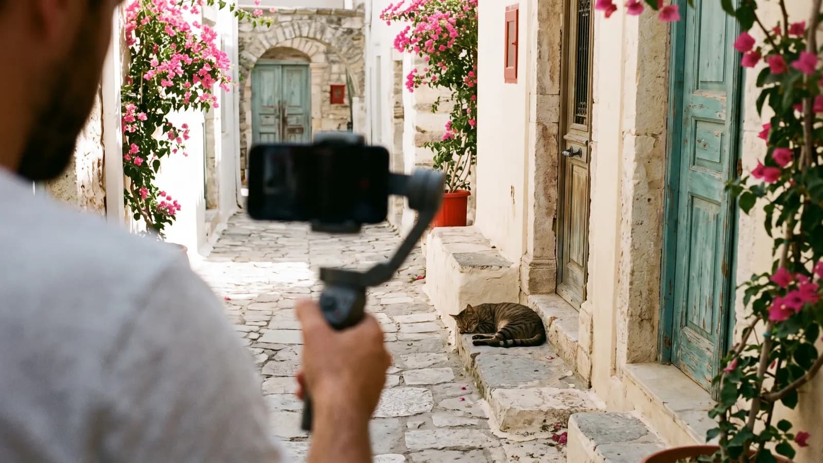Dikey kadrajda telefonla video çeken eller